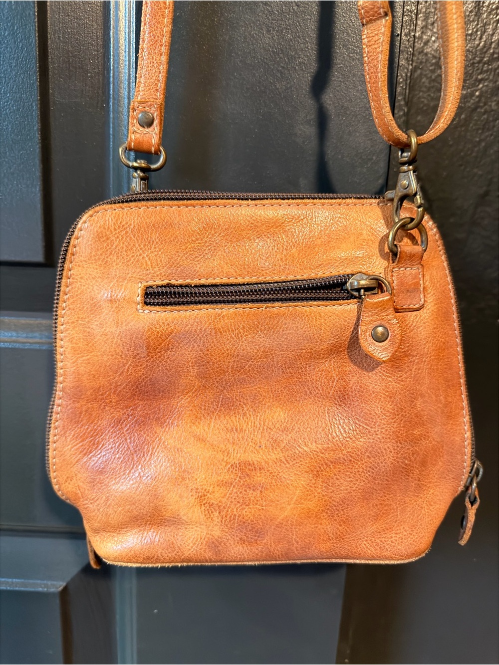 Bed Stu Rustic Tan Leather Crossbody Bag